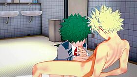 Ever seen Midoriya suck Bakugou off with cum dripping?