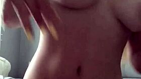 18yo blonde amateur explores body with vibrator in homemade video