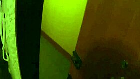 teen dania gets fucked doggystyle on balcony, cum on shaved pussy