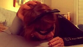 Catgranny DEEPTHROATS Batman in cosplay