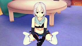 petite anime character chris from konosuba seeks intimacy