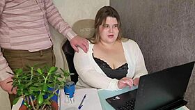 boss meets bbw with huge ass and big tits