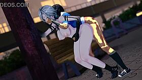 Arlecchino bent over in doggystyle 😏