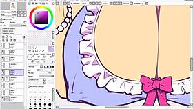 Hentai speed drawing part 3 focuses on flats and shading