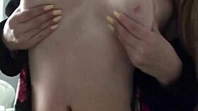 18yo blonde amateur explores body with vibrator in homemade video