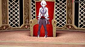 Arlecchino Footwork And Blowjob In Genshin Impact Fantasy