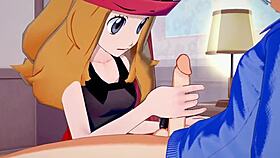 20 years later clemont finds serena as bride in pokemon 3d hentai