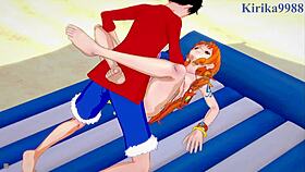 Nami and Nefertari Vivi Get Intense Sex from Monkey D. Luffy in One Piece Hentai Creampie