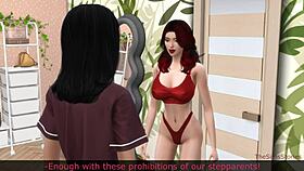 lesbian stepsisters trib in anime seduction