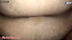 milf step mom and step son share a bed, horny and hardcore