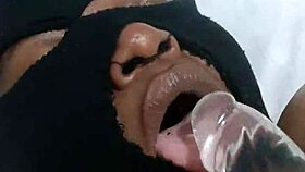 Big Tits Ebony Whore Masturbating!