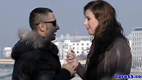 Mature Euro Slut Picks Up Stranger for Choking and Deepthroat Blowjob