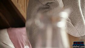 Perfect Brunette Babe Gives A Striptease And Poses