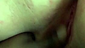 Pale bbw dribbling water from playful activity