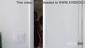 Curvy beauty meets friends in lingerie