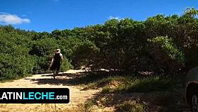 Straight dude fucks black stud at beach?