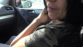 Real Amateur Cuckold Wife Hooks Up with Horny Fan in Car
