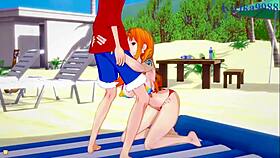 Nami and Nefertari Vivi Get Intense Sex from Monkey D. Luffy in One Piece Hentai Creampie