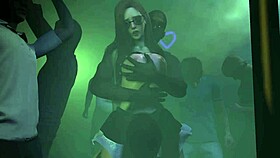 outdoor group event at the club in 3d animation hentai