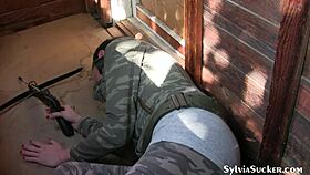 interrogating lara croft led to her being bound and deepthroated in prison