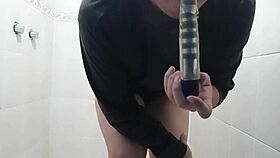 gay guy masturbating in bathroom with vibrator pt1