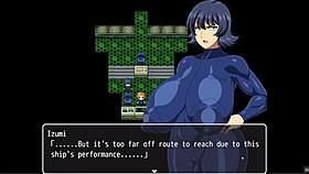 i can't believe these space suits are so tight on her huge tits and massive butt in this hentai game.