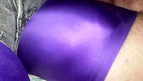Teasing big bulge in tight spandex