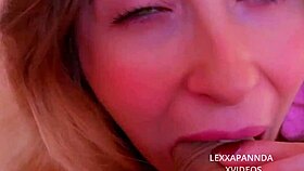 Blonde teen deepthroats before bent over doggystyle sex