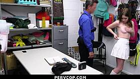 the loss prevention officer caught the teen stealing lipstick and decided to punish her at work