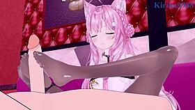 Hakui koyori and hoshimachi suisei intense creampie sex in hololive vtuber hentai