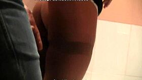 blonde with glasses sucking dick in public pickup reality scene, her mouth working that cock outdoors