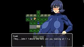 i can't believe these space suits are so tight on her huge tits and massive butt in this hentai game.