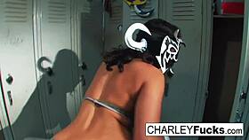 Charley Chase explores lucha libre foot fetish in this solo nude video