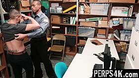 Suspect and gay mall officer reach hardcore understanding - Perps4k 😜
