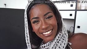 jenny pretinha's ebony body takes four huge cocks in intense interracial action