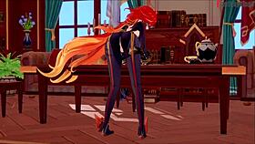 Mavuika engages in detailed sex with Jean in the Genshin Impact office fantasy.