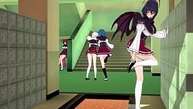 Can Koneko Resist Xenovia's Lesbian Madness in HS DXD NTR?