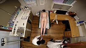 lainey, that shy teen, spread eagle in the stirrups for the doctor?