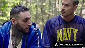 Heteroflexible Buds Skyy Knox & Tony Dangelo Jerk Off & Try Anal on Camping Trip
