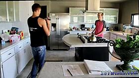 chinese twink has first time gay bareback sex with big penis at home