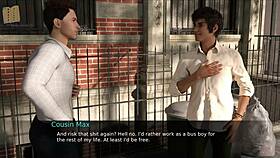 nursing back to pleasure in a cute outfit during a game