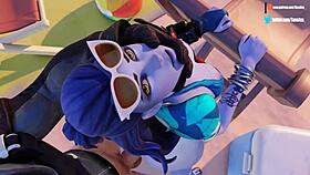 I love this doggystyle threesome with brigitte, widowmaker, mercy, pharah, and kiriko.