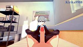 Hana and Tsuki Uzaki hang out in POV hentai style