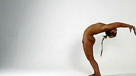 hey, watch this blonde teen 18+ flexy girl show off on sofa