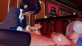 I-I can't stop watching this big tits futa sex in 3D hentai