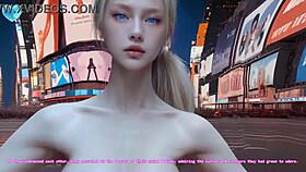 21yo blonde doll girl visits new york in uncensored hentai joi ai video