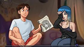 Summertime saga episode 89 features anime characters in a game scenario