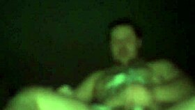 A Russian gay man enjoys a snowy bath, playfully inserting snow into his big ass.