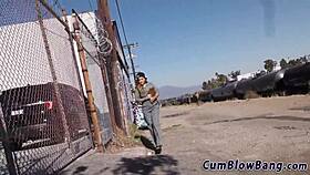 tattooed babe feels intense pleasure in interracial blowbang