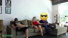 I watch my slutty wife blowjob the friend while I sit there